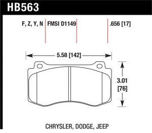 Dodge Magnum Brake Pads - Front - Hawk Performance - HPS Street - `06-`07
